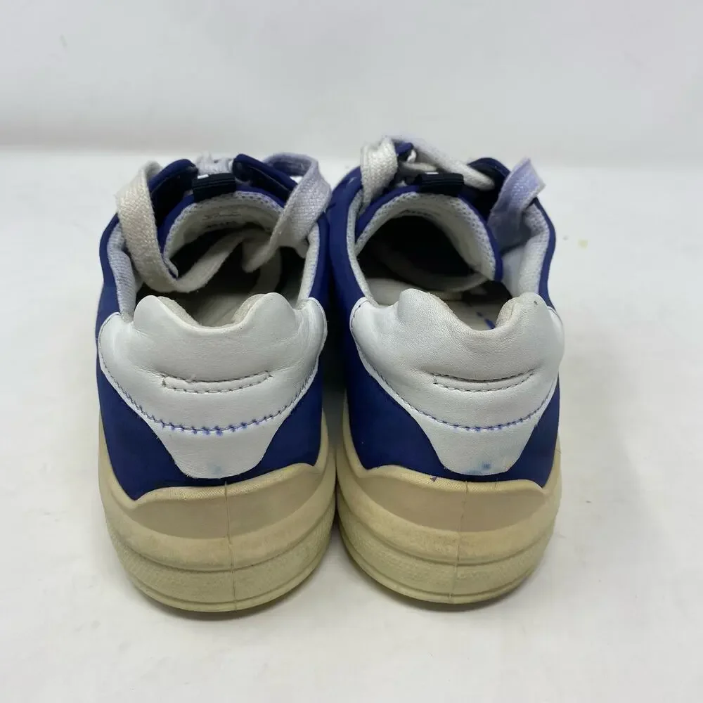 Ecco Soft 3 Blue Nubuck Platform Comfort Lace Up Sneakers Womens 8.5